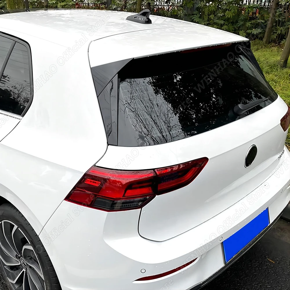 

Rear Window Side Spoiler For VW Golf 8 MK8 MK VIII 2020-2022 ABS Gloss Black Rear Side Spoiler Canard Splitter Auto Accessories