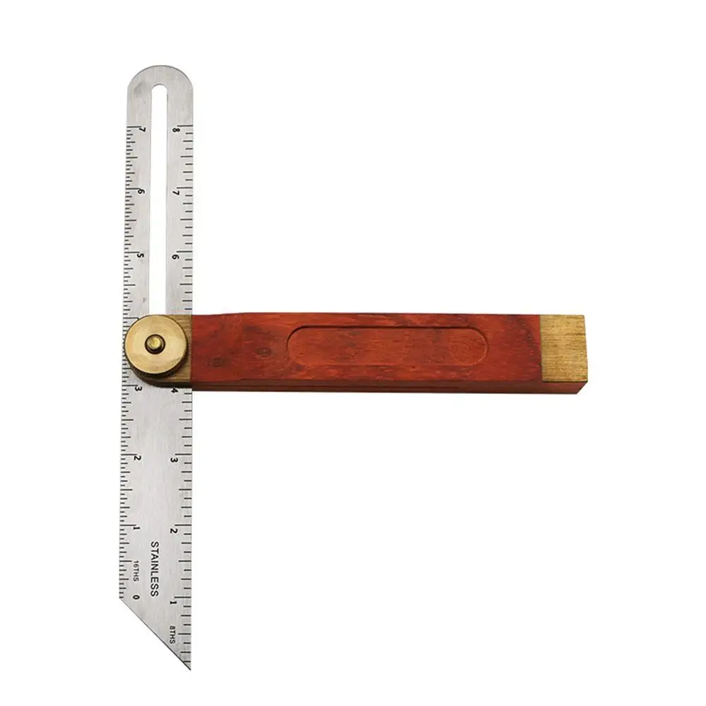 

Деревообрабатывающий инструмент, Т-образная маркировочная Т-линейка, двойная шкала, передвижная угловая линейка, Метрическая имперская деревянная ручка