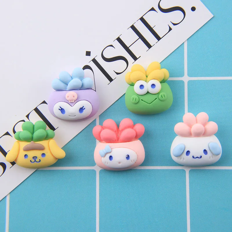 

Мультяшные Sanrioed Kawaii Cinnamoroll аксессуары из смолы Kuromi Mymelody многофункциональные искусственные аксессуары из смолы для дизайна ногтей подарок