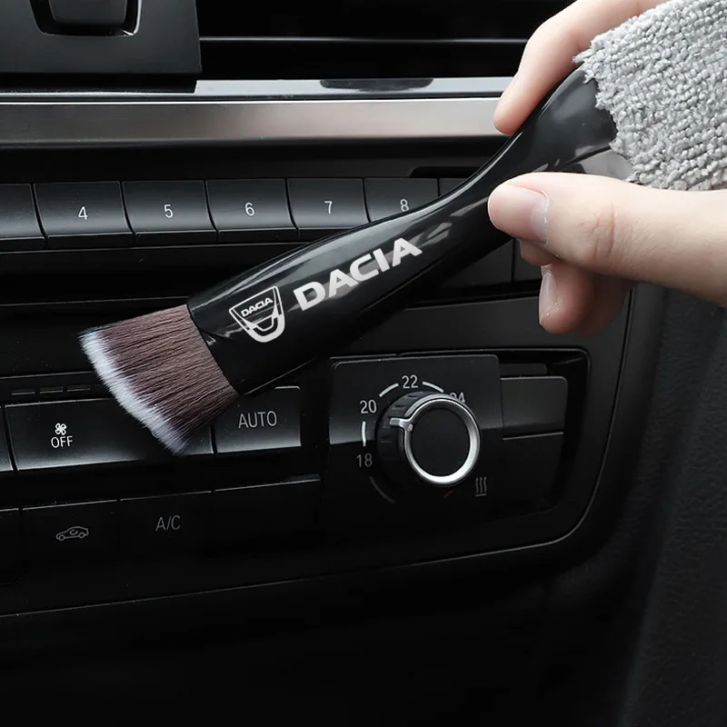 Щетка для чистки воздуховодов автомобиля Car Conditioning Air Outlet Cleaning Brush Interior Washer для Dacia Duster Logan Sandero Lodgy Styling on.