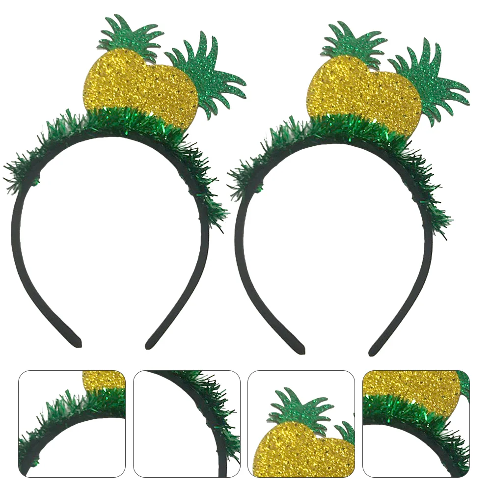 

Headband Party Hairhoop Lovely Headgear Pineapple Shaped Hairband Girl's Headwear Hawaiian Fruit Festive Supply Accessory