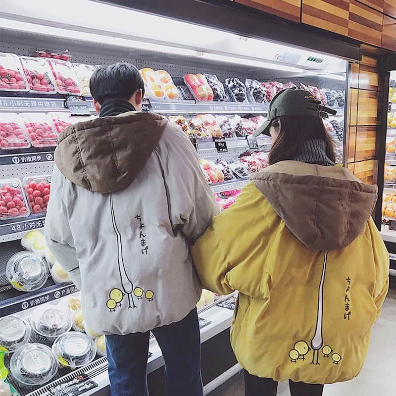 Women Short Loose Korean Cotton-padded Coats 2023 Winter Lovers Plus Velvet Clothes Harajuku Bread Jacket Female Kawaii Overcoat