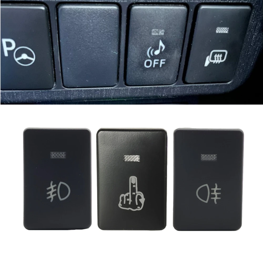 

For Toyota PRADO Car Accessories Car LED Light Front Rear Fog Light Push Switch Button with Connection Wire