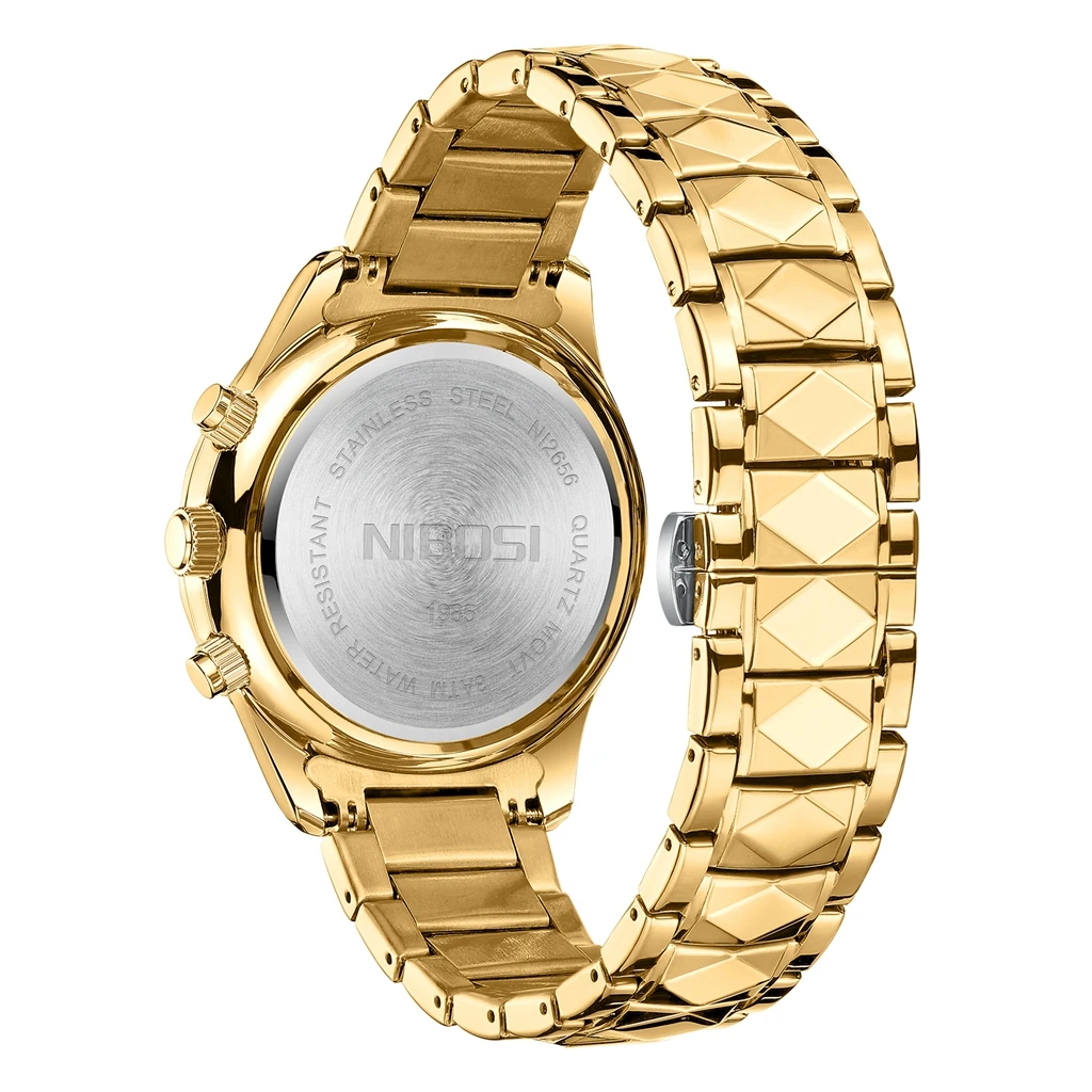 Роскошные Кварцевые часы NIBOSI 2024 для мужчин спортивные водонепроницаемые