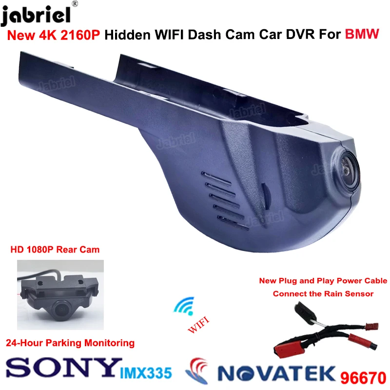 

4K Dash Cam Car DVR Camera Dual Lens For BMW X1 E81 E82 E87 E88 X3 X5 X6 Z4 for BMW E81 E82 E87 E88 E90 E91 E92 E93 E60 E61 F07