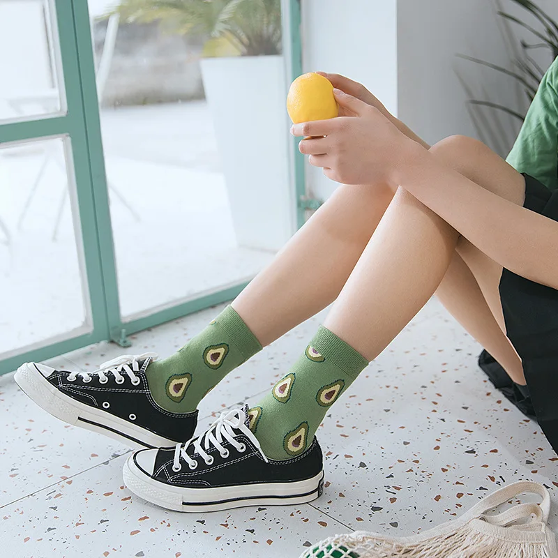 

Casual Autumn Banana Socks Peach Women Cotton Funny Socks Avocado Cartoon Socks Harajuku Lemon Watermelon Spring Strawberry