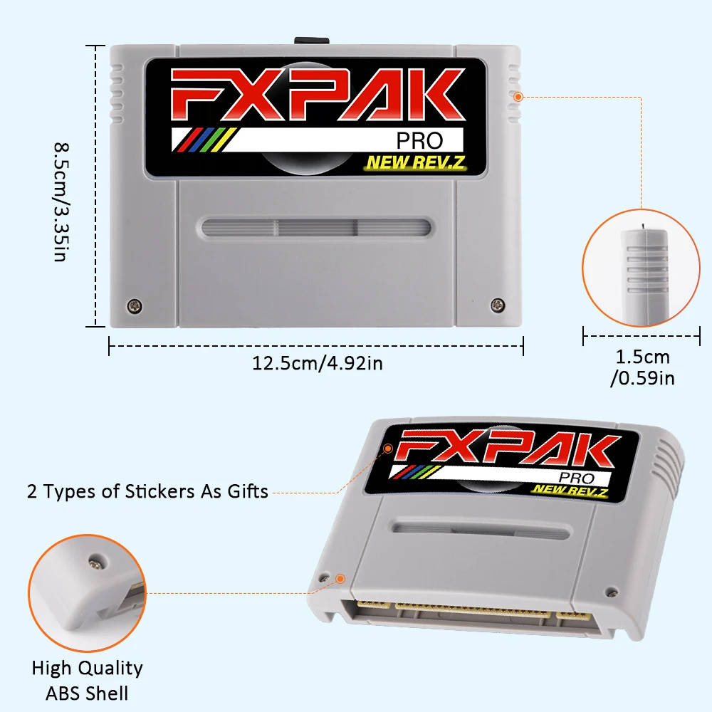 Фото Премиум-картридж Retro FXPAK Rev Z 16bit с 1200 играми и чипом Cyclone, в комплекте с картой Micro SD на 16 ГБ для консоли SNES №2