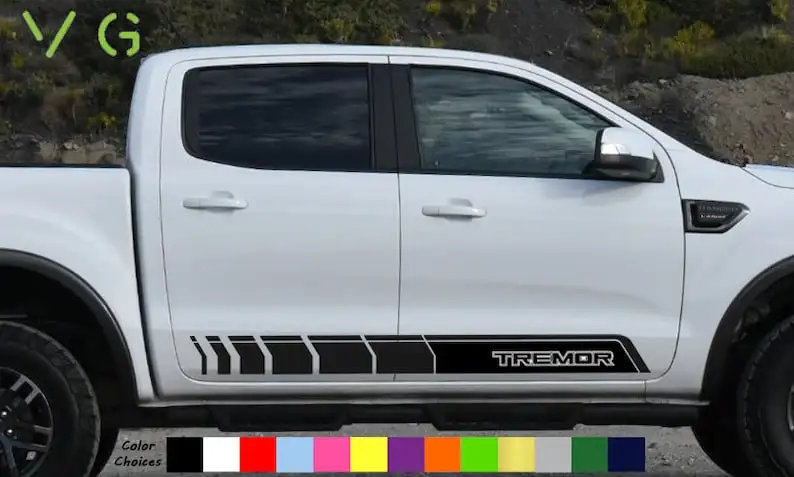 

Ford Ranger Tremor Vinyl Side Decal Sticker Graphics Kit x2 ANY COLOR