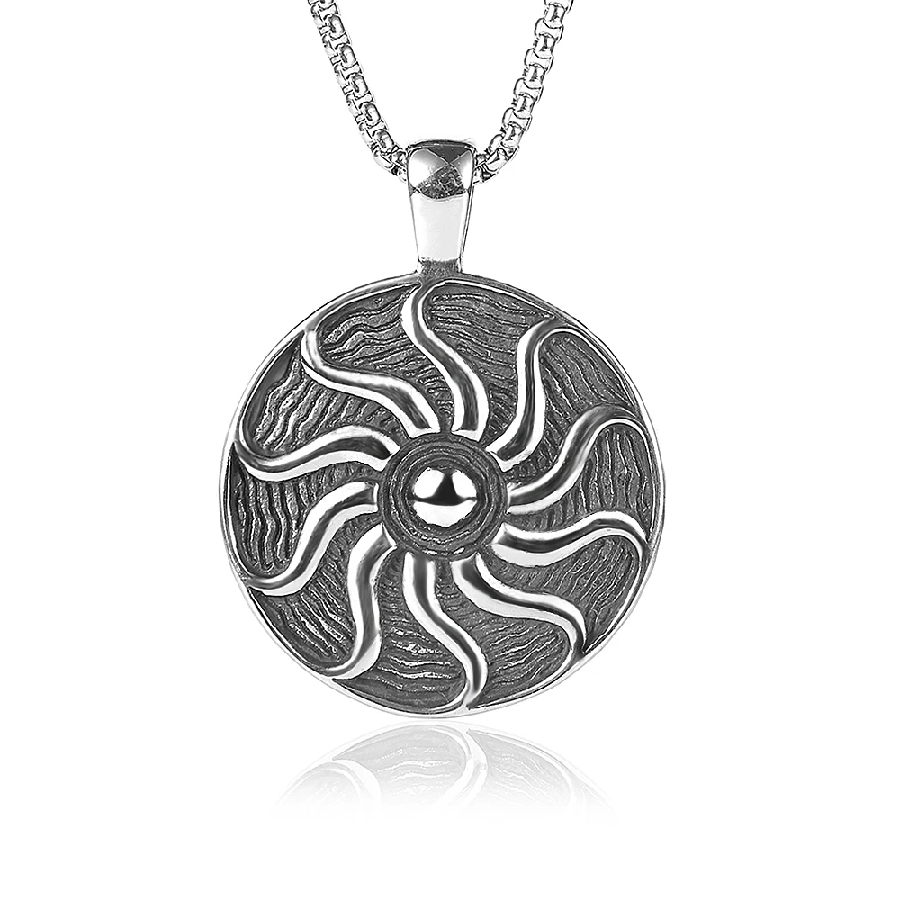 

Nabest Retro Punk Accessories Helios Pendant Necklace Stainless Steel Men Sun Moon God Charm Hip Hop Fashion Jewelry