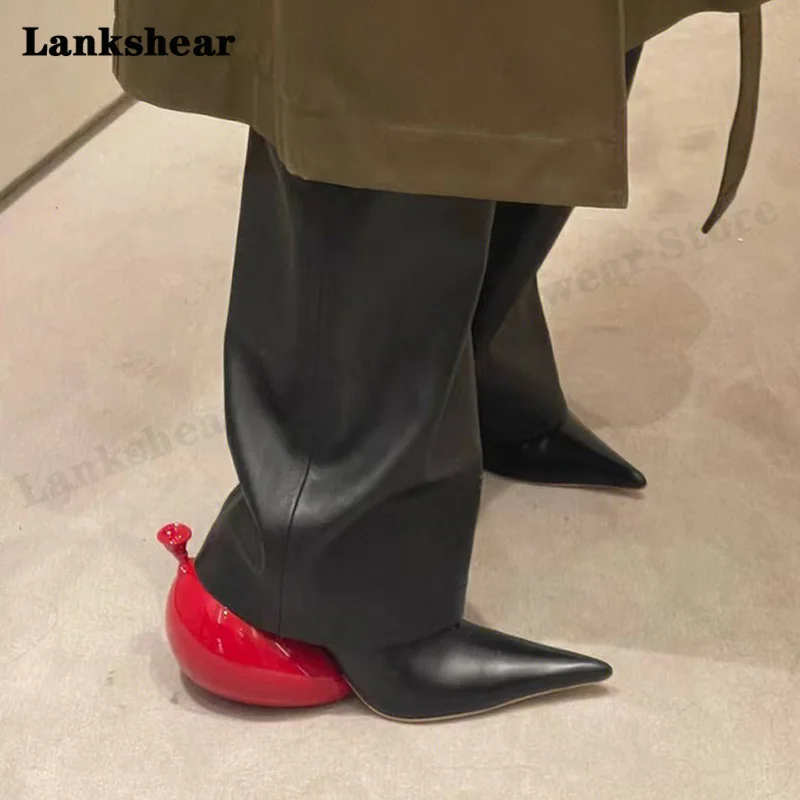 Red Balloon Bottom Heel Shoes Pointed Toe Pumps Women's High Heels Pointed Toe Fashion Casual Shoes Solid Color Size 35-39