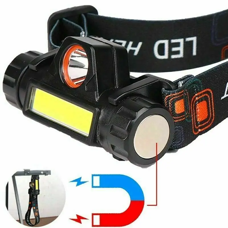 

300M LED USB Fast Flash Rechargeable Headlamp Bright Head Lamp Outdoor Waterproof Fishing Headlight Flashlight