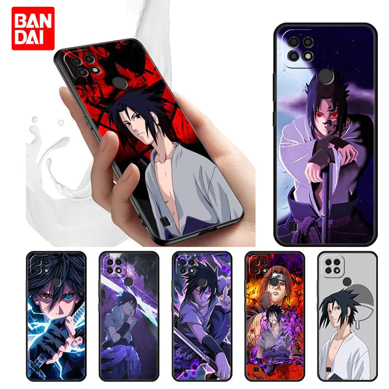 

Naruto Uchiha Clan Case for Realme C21 C21Y C25 C15 C11 2020 C3 C20 5 6 6i 7i 8i 8 Pro Original Black Capinha Cover Bag Silicone