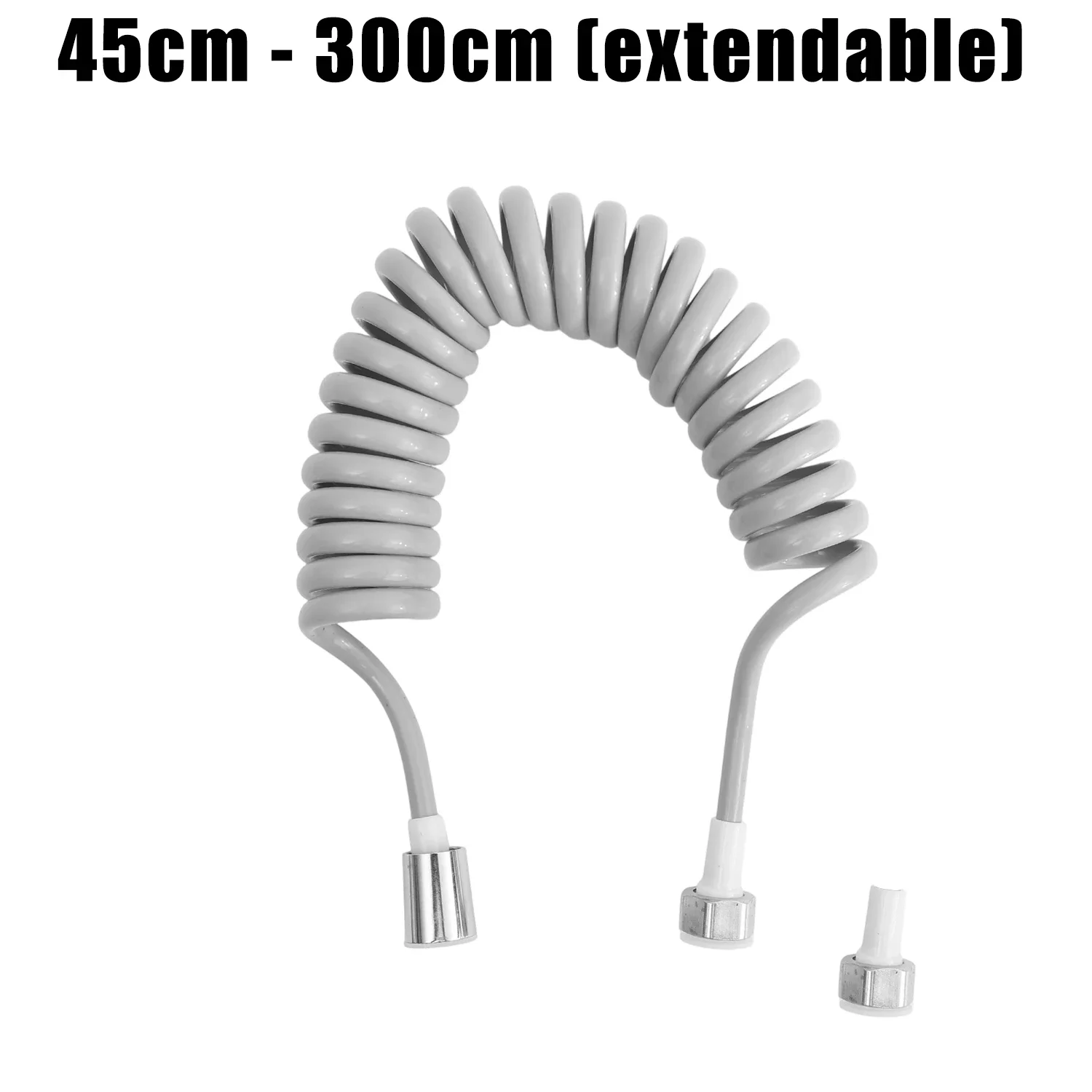 

Пружинный душевой шланг ПВХ серый