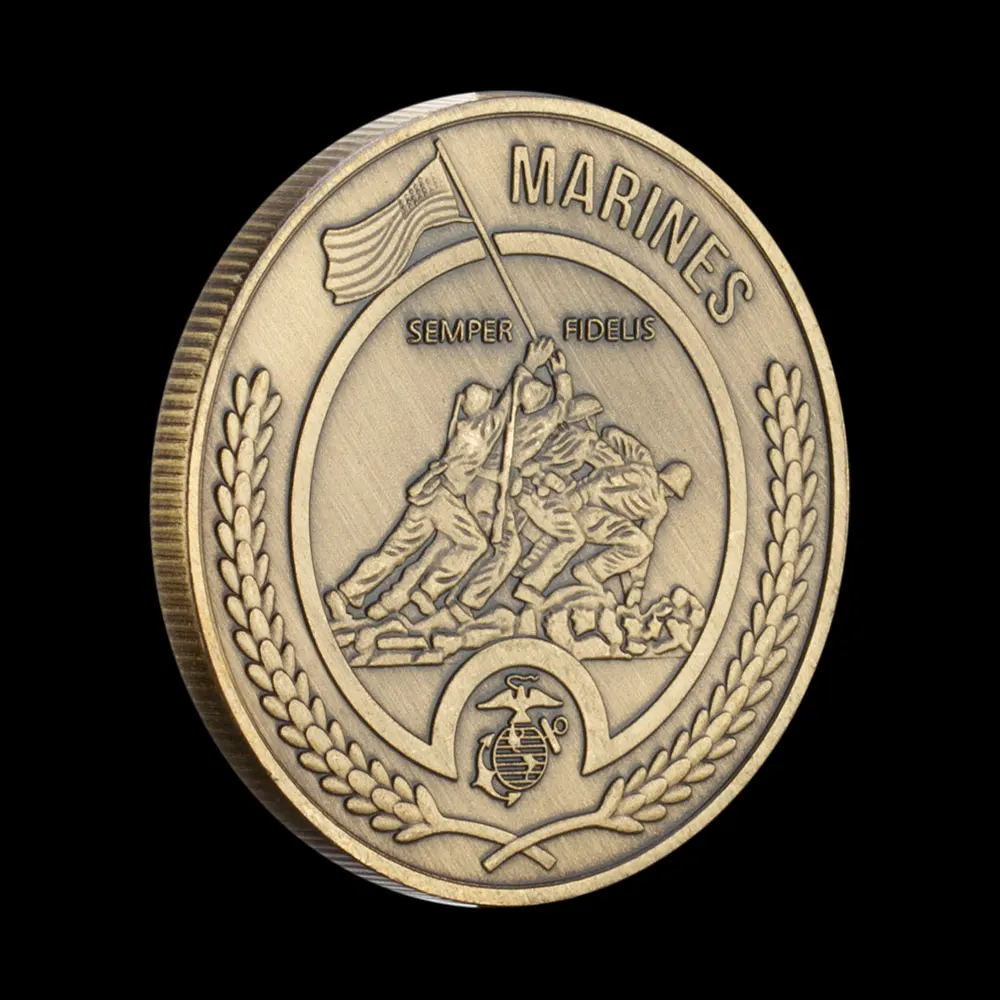 United States Military Coin Souvenir We Make Marines Flag Pattern Commemorative Semper Fidelis Gold Plated |