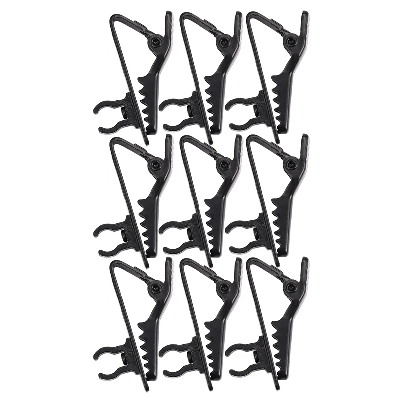 

9Pcs Microphone Lapel Tie Clip For Lapel Lavalier Mic