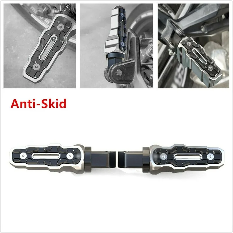 

2PCS Motorcycle Rear Anti-Skid Widened Foot Rest Pedal Motorbike Scooter ATV's