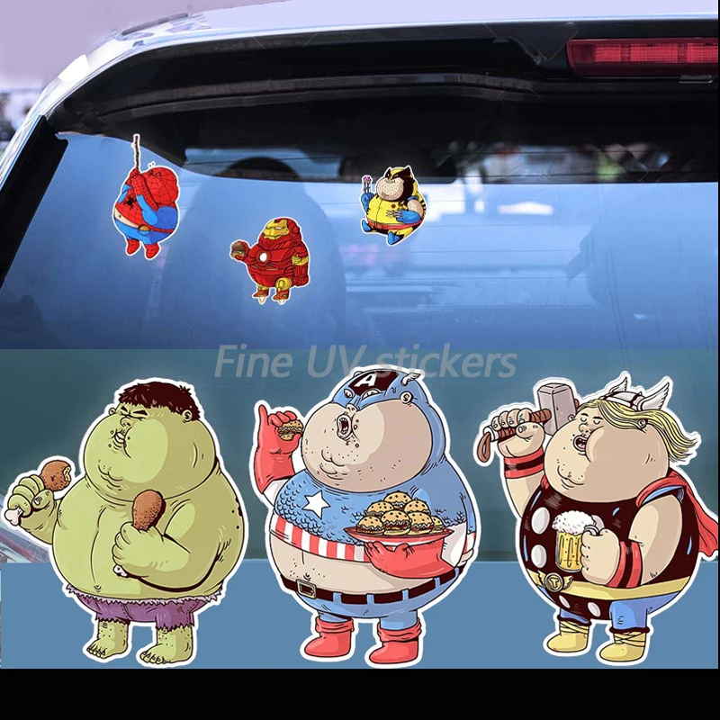 

Anime Q Version Spoof Hero Sticker Justice Combination Car Motorcycle PVC Waterproof Decal Helmet Laptop Sticker