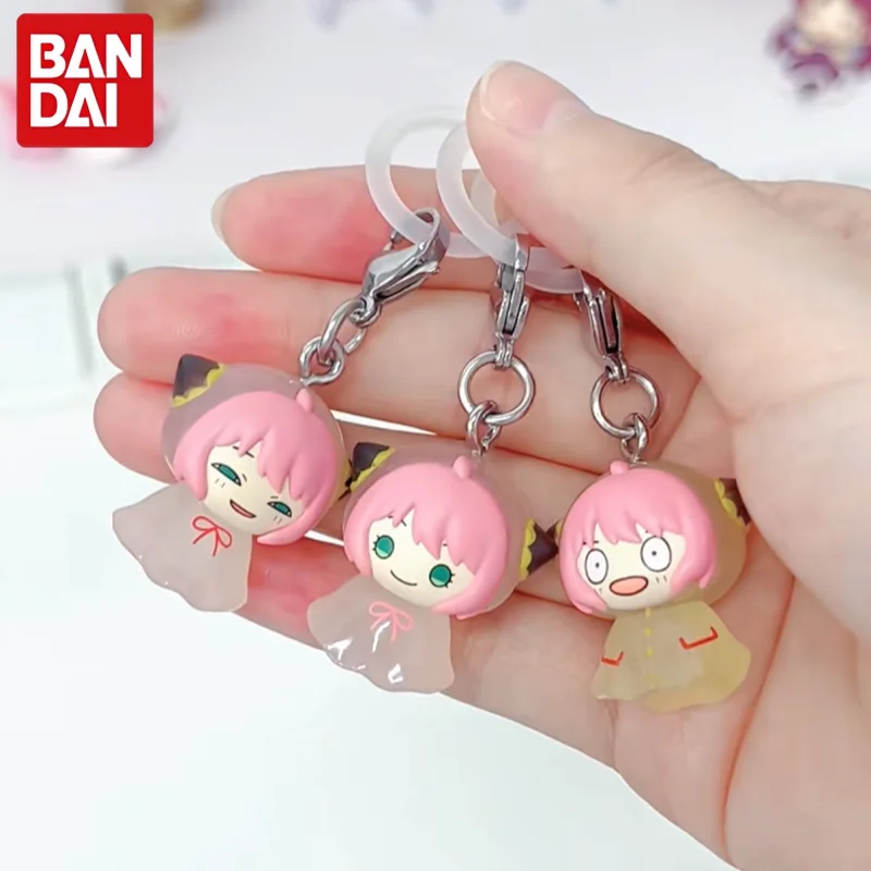 Фото Оригинальный брелок-фигурка Bandai Gashapon SPY×FAMILY Аня и Дэмиан, подвеска-зонт для сумки, игрушка-талисман, подарок для фанатов №1