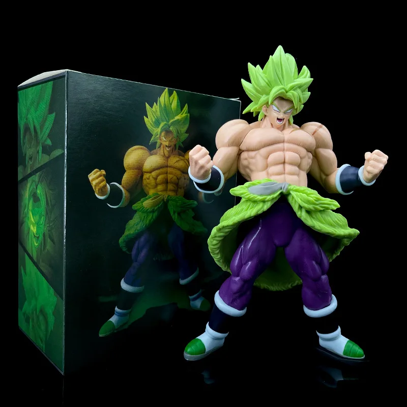 

SHFiguart Dragon Ball Angry Broly Anime Figure Green Hair Two Styles Dark Fighting Broly Action Figure Model Toys Christmas Gift