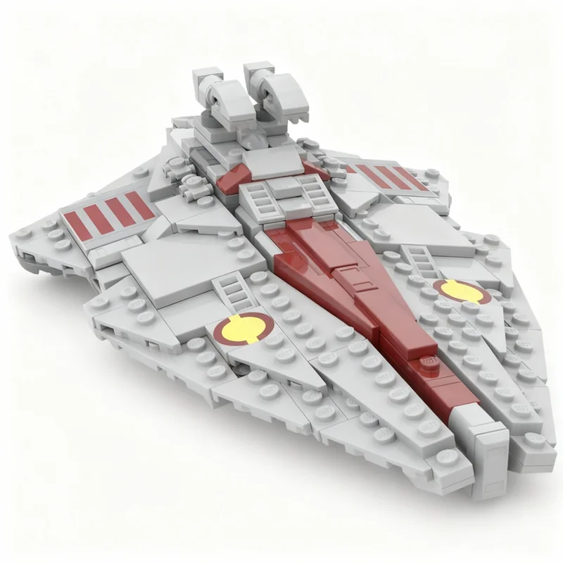 Фото 409 деталей MOC Star Battle Venator Attack Cruiser, альтернативная модель Acclamator, строительные блоки, рождественский подарок, архитектурная игрушка №4