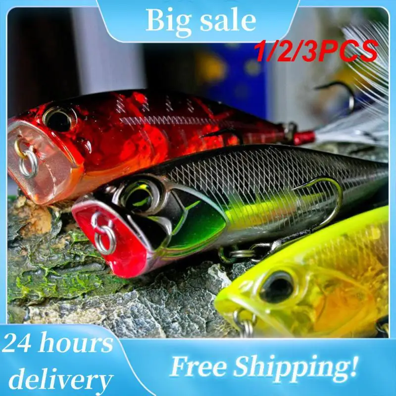 

1/2/3PCS Minnow Fishing Lure 3D Eyes 50mm 5g Plastic Hard Bait Artificial Lures Wobbler Crankbait Winter Sea Fishing Bass Tackle