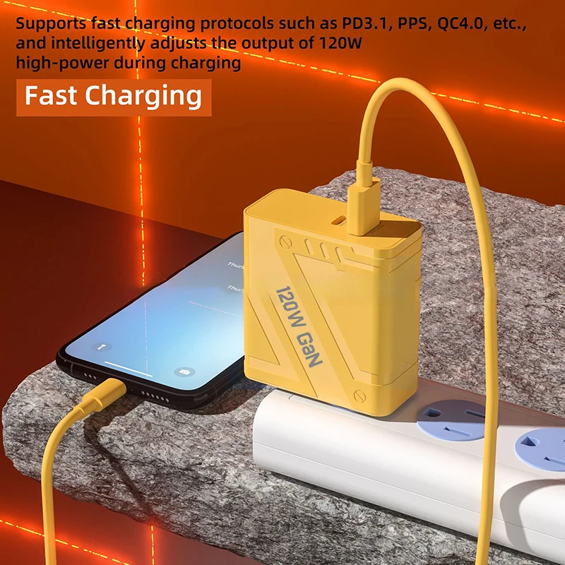 120 Вт 2 порта USB PD зарядное устройство для телефона планшета смарт-устройства