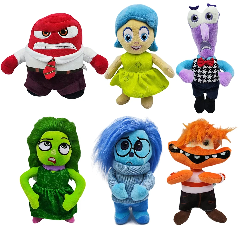 Персонажи мультфильмов со снаружи Бин Бонг злость страх беспокойство плюшевые