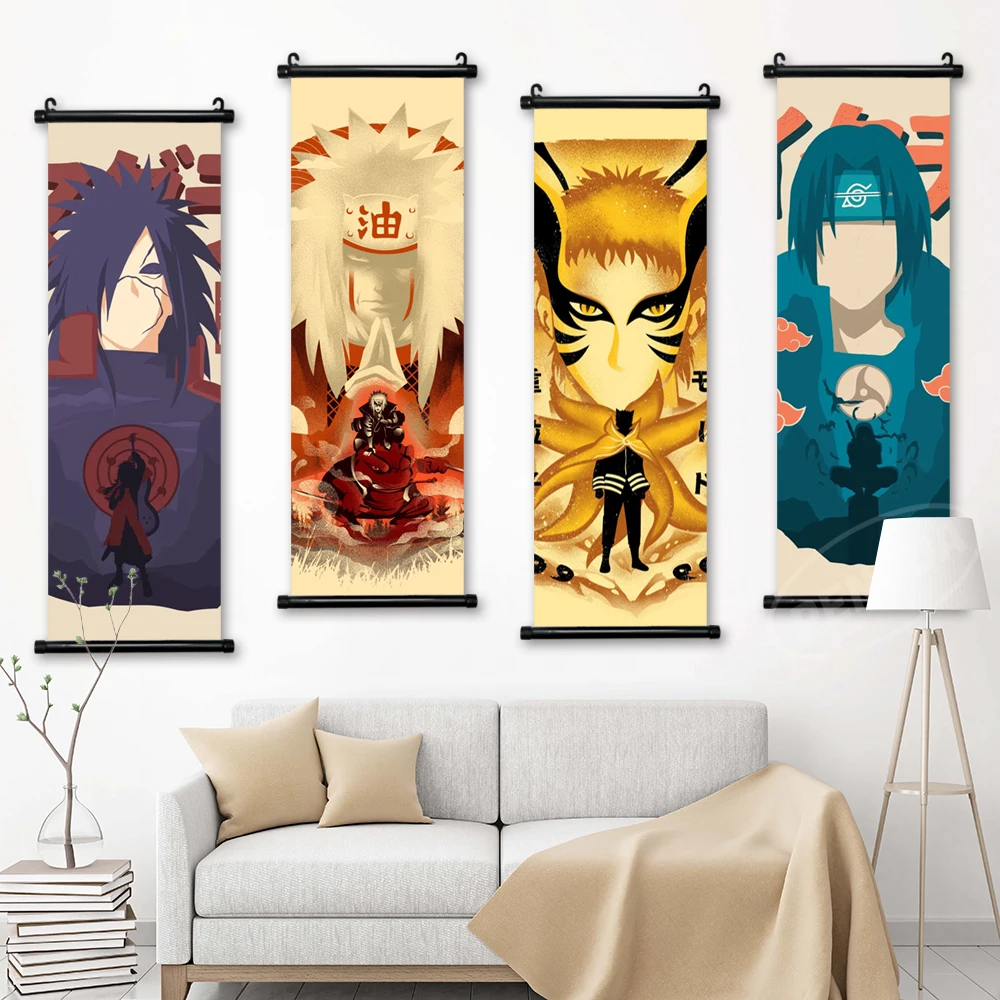 

Wall Artwork Anime Canvas Naruto Pictures Namikaze Minato Painting Jiraiya Print Poster Sasuke Uchiha Hanging Scrolls Home Decor