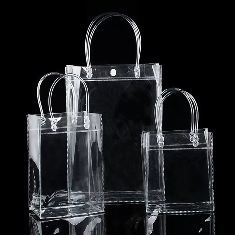 

Fashion Clear Tote Bag For Women PVC Transparent Shopping Bag Shoulder Handbag Waterproof Environmentally Beach Storage Bags