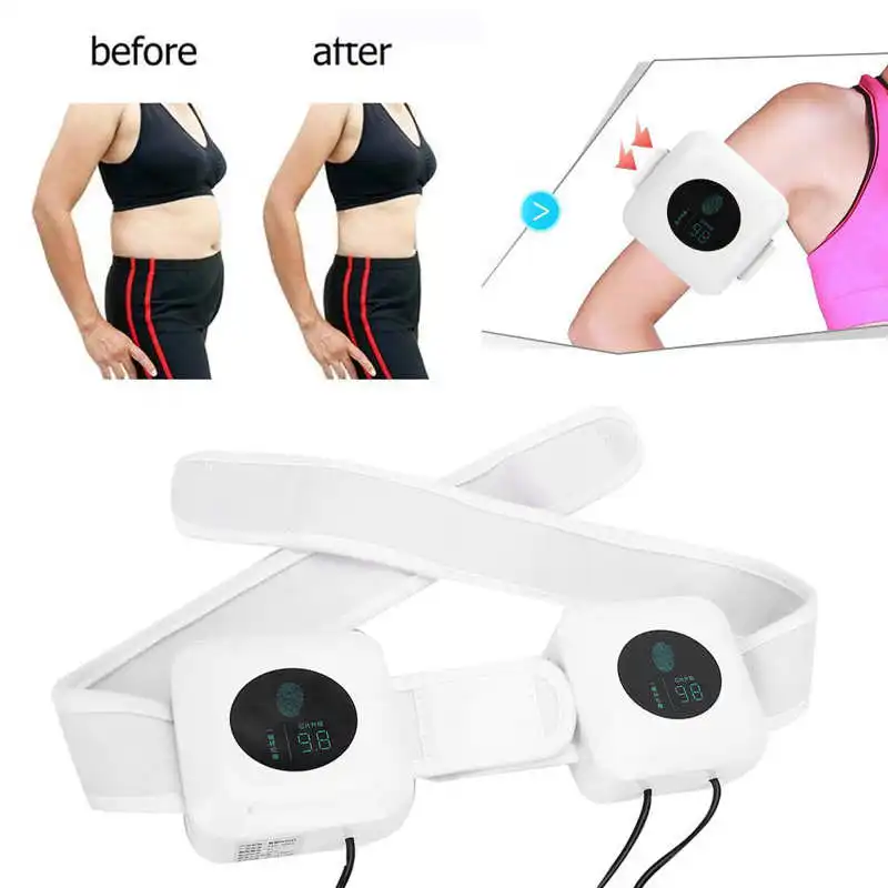 

Slimming Belt Dual Motor USB Vibration Weight Losing Machine for Waist Leg Arm White USB Slimming Belt