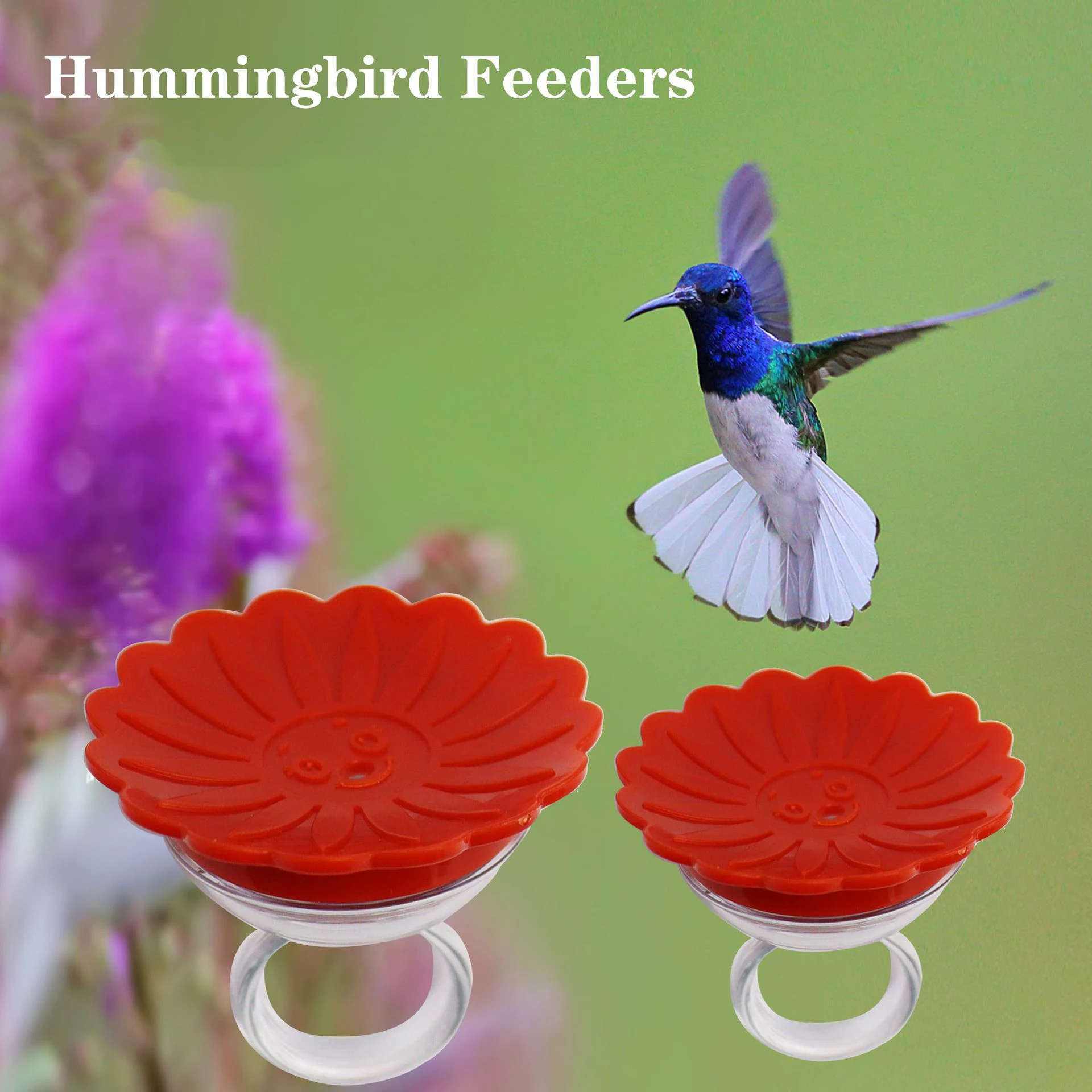 

4pcs Flower Hummingbird Ring Feeders For Outdoors Bird Feeders Garden Backyard Bird Feeders Yard Bird Water Drinking Supplies