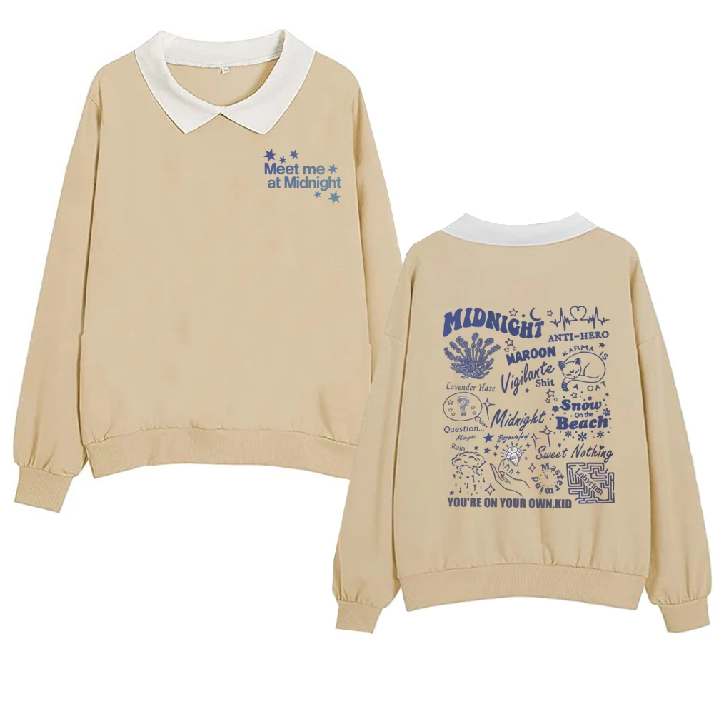 

Толстовка с длинным рукавом и контрастным воротником, с длинным рукавом