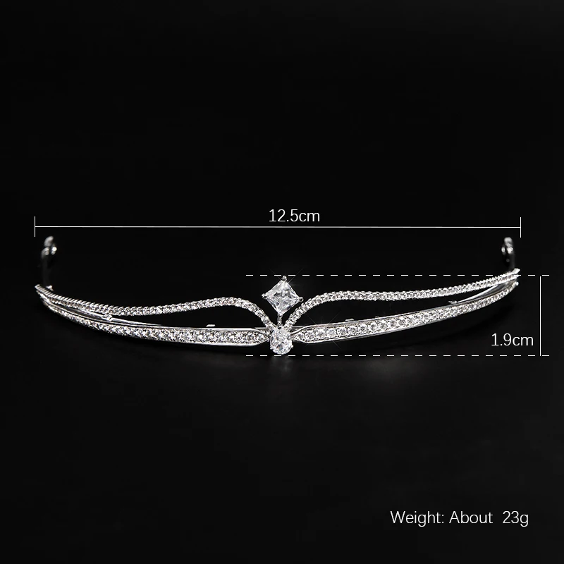 Простые Искрящиеся свадебные тиары и короны YYSUNNY для невесты Модные королевские