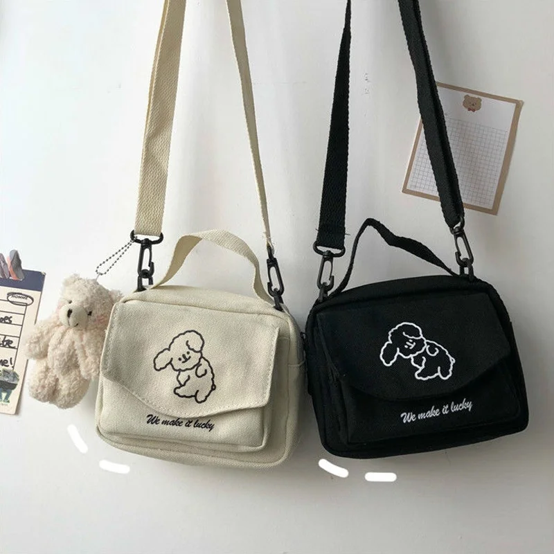 

Сумка-мессенджер Женская холщовая с принтом, милый конверт с милым мультяшным рисунком, студенческий саквояж на плечо для женщин