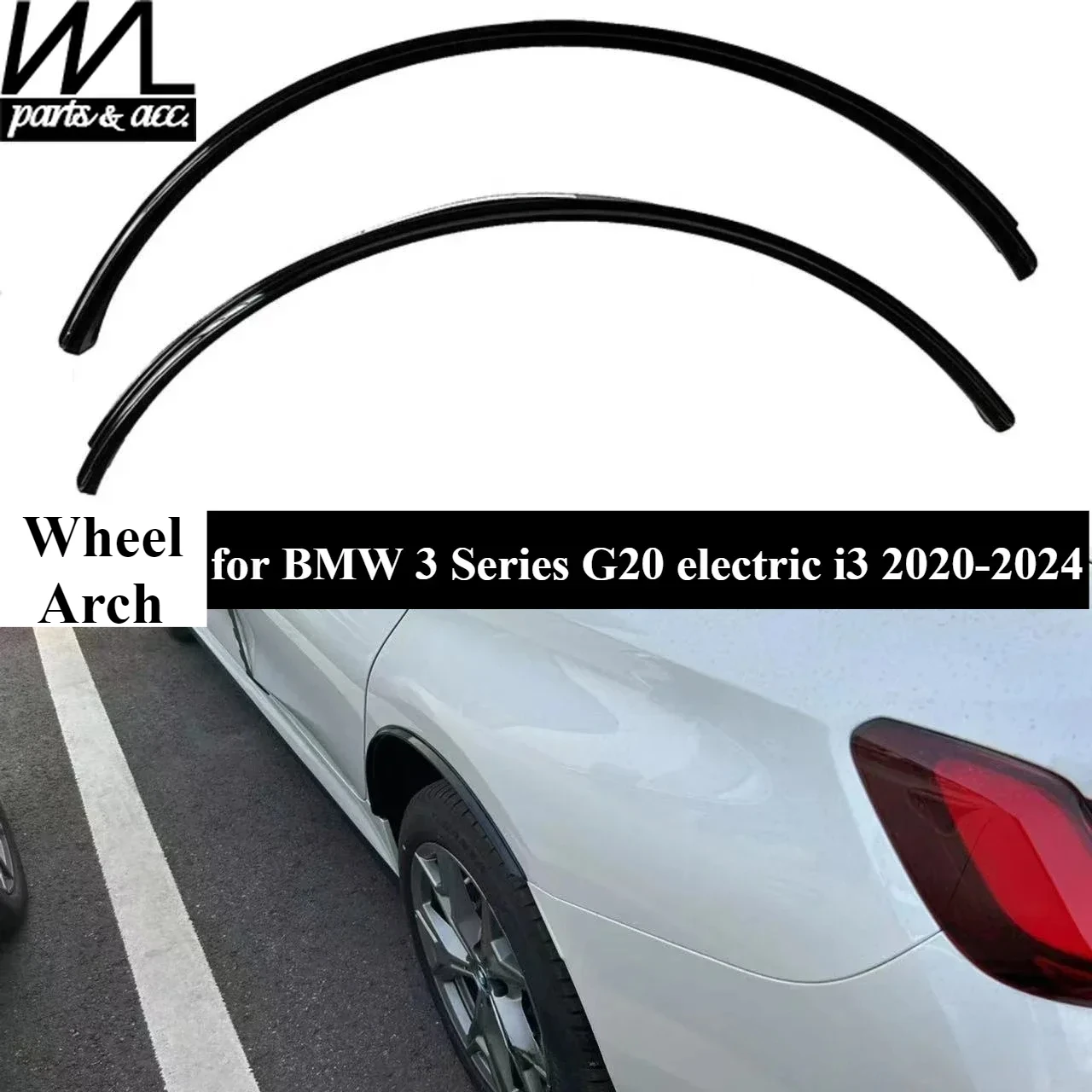 2 шт. черная накладка на заднюю колесо автомобильные наклейки для BMW 3 серии G20 Electric