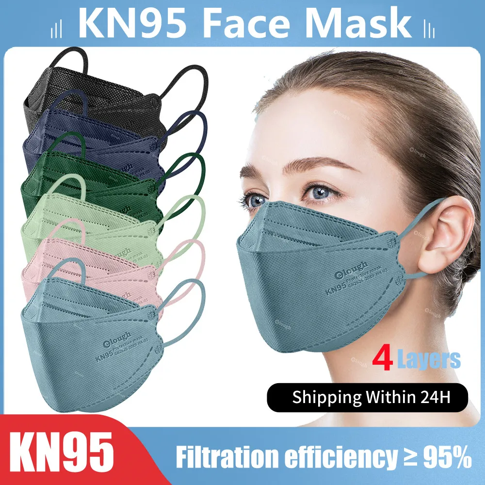 

Elough Korean KN95 Masks FFP2 Mascarillas FPP2 Homologadas Adult Face Mask Black Mascherine FFP2 Mask FFP2MASK