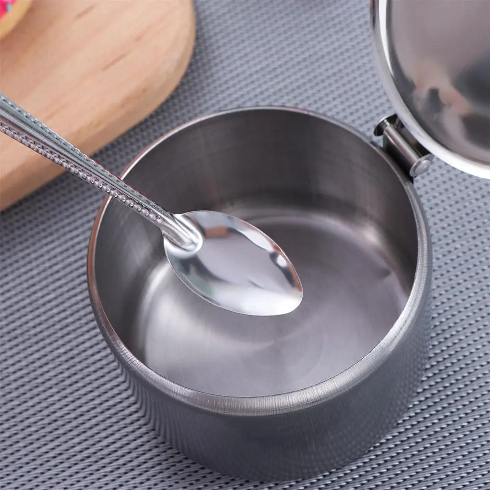 Практичный серебристый сахарница из нержавеющей стали водонепроницаемый