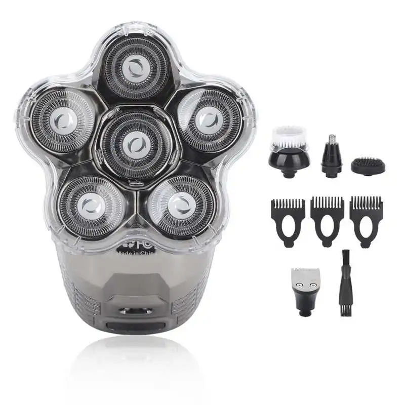 

Electric Razor Kit Grooming Kit Waterproof 6D Electric Shaver Professional Rechargeable Multifunctional for Home Travel for Men