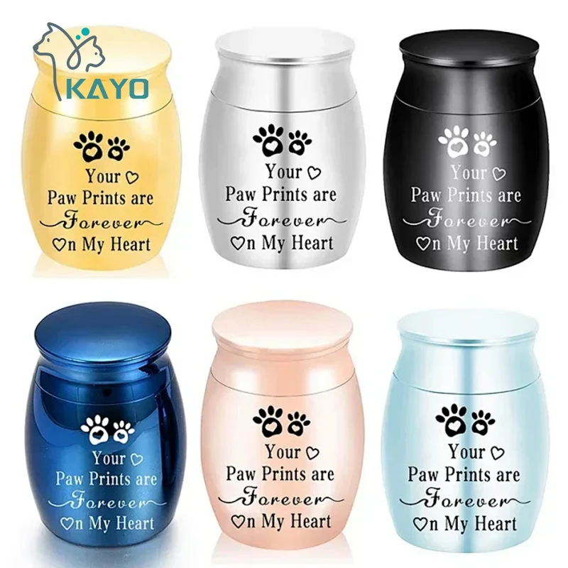 Металлическая урна для домашних питомцев портативная декоративная кошек золы