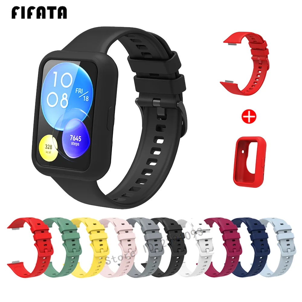 

Ремешок силиконовый для смарт-часов Huawei Watch Fit 2, сменный спортивный браслет для Huawei FIT 2 active