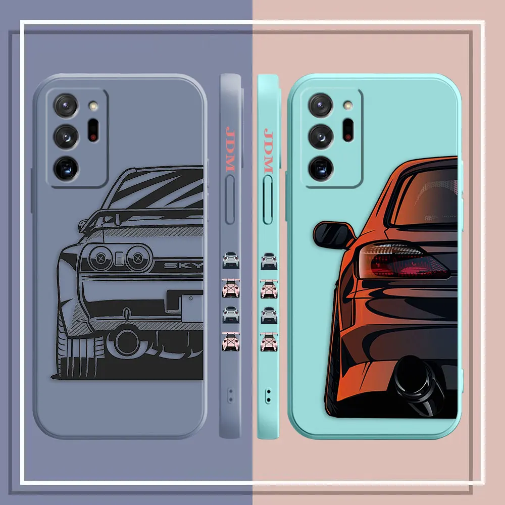 Case For Samsung Galaxy A90 A80 A70 A60 A50 A40 A30 A20 A10 Note 20 10 M33 Pro Plus Lite Ultra 4G 5G Case  Cartoon JDM Drift Car