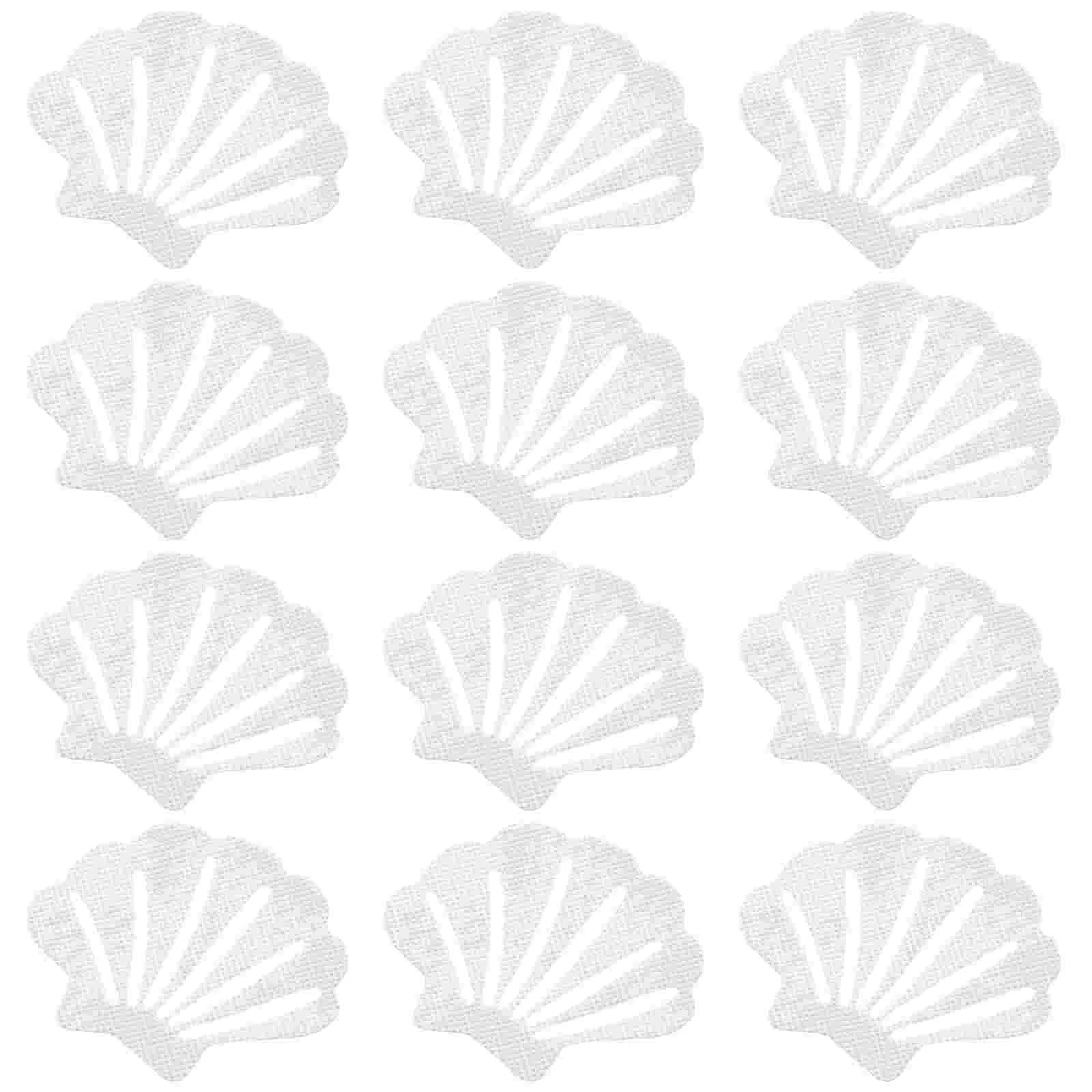 

TOPBATHY 12pcs Bathroom Anti-slip Stickers Sea Shell Shape Bathing Safety Floor Decals Nonslip Bathroom Stickers