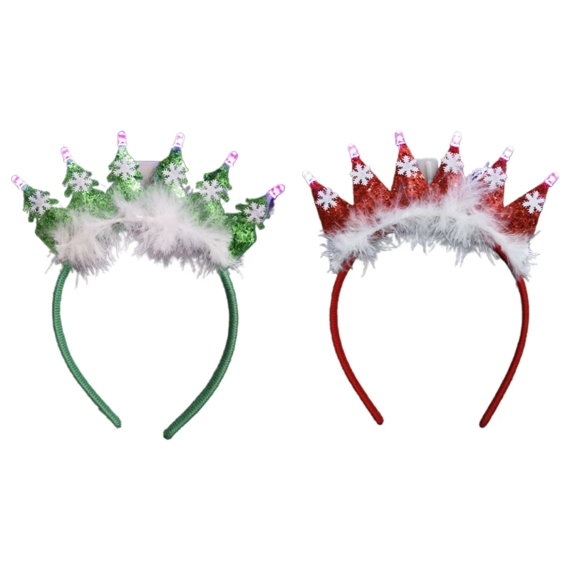 

Flashing Christmas Hair Hoop Christmas Hat Headband Led Christmas Headband