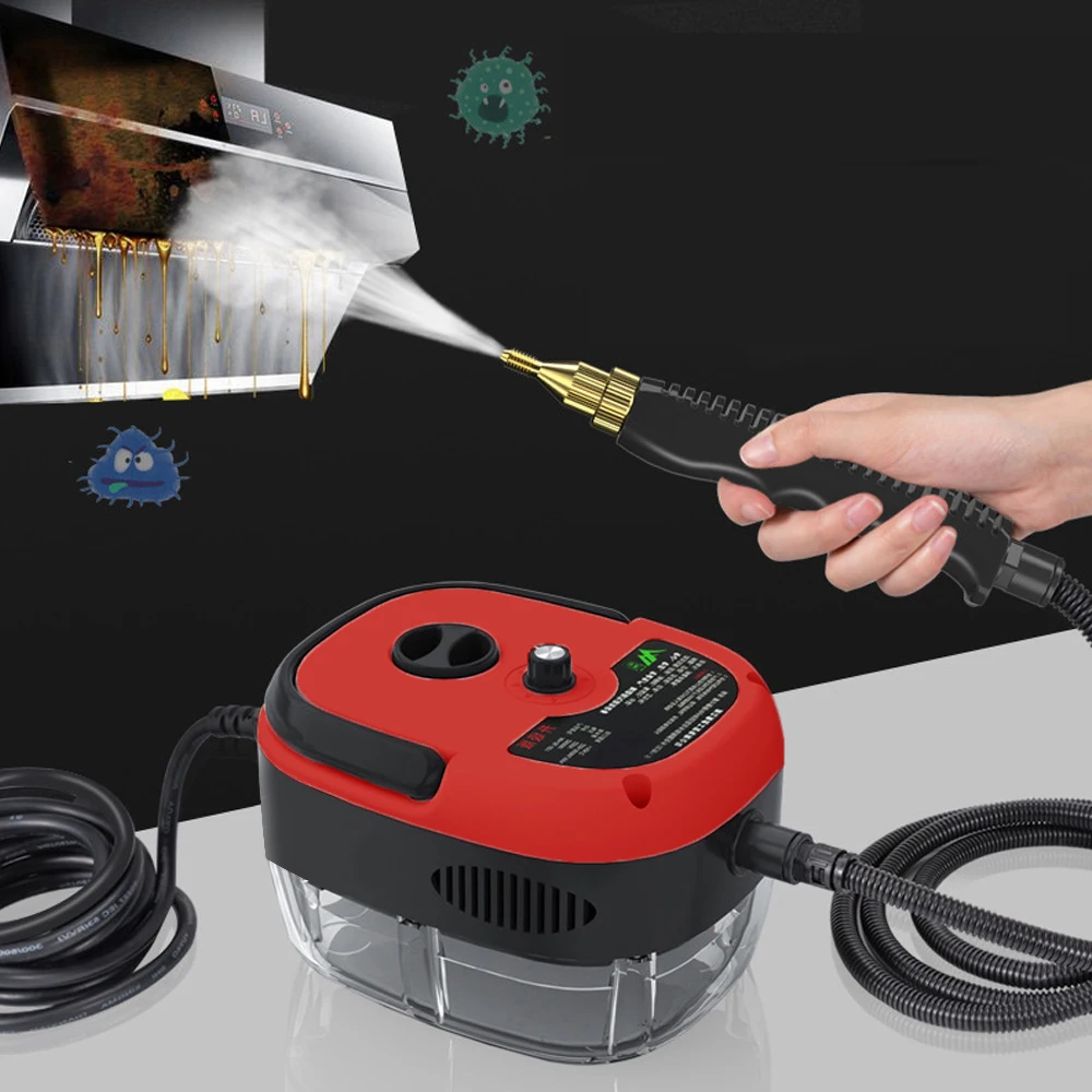 

2500W Portable Handheld Steam Cleaner High Temperature Pressurized Steam Cleaning Machine with Brush Heads for Kitchen Furniture