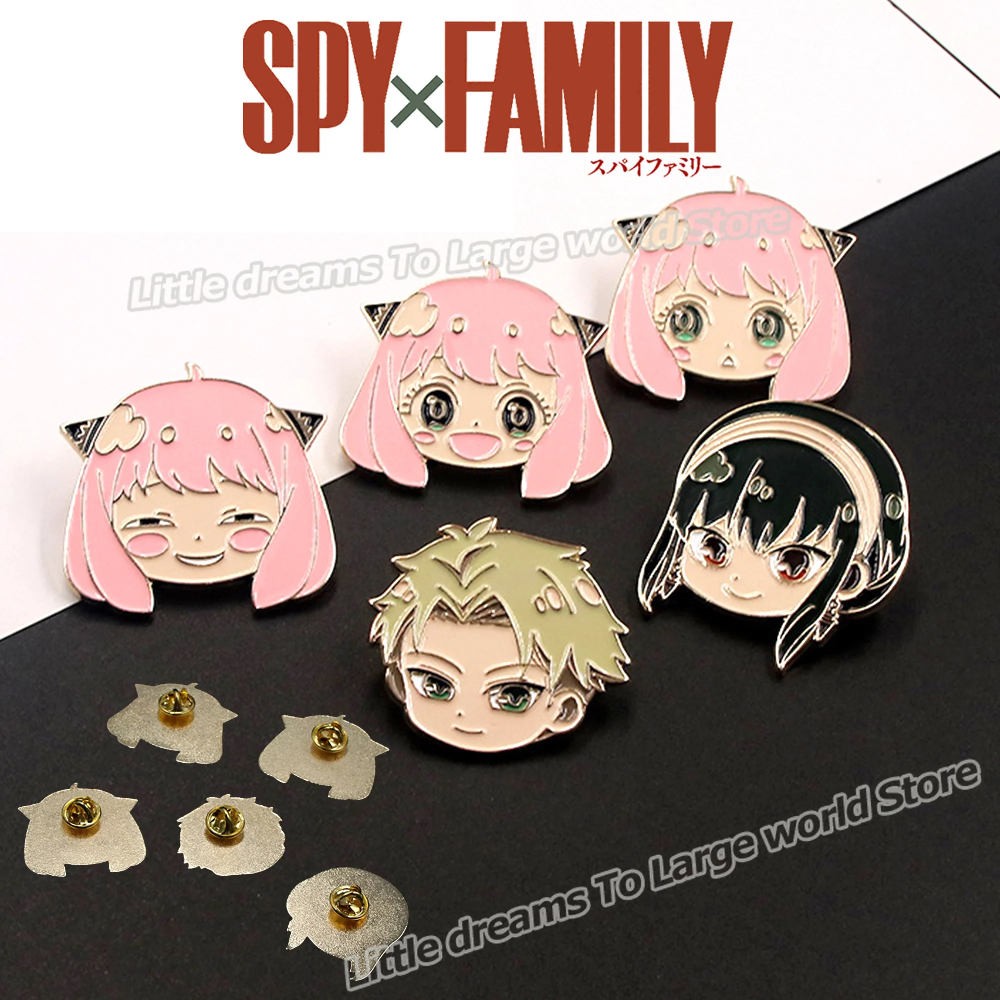 

Spy X Family Brooch Pin Metal Enamel Cute Brooches Anime Anya yor Forger cos Badge Pins Child Gift Women Jewelry Accessories