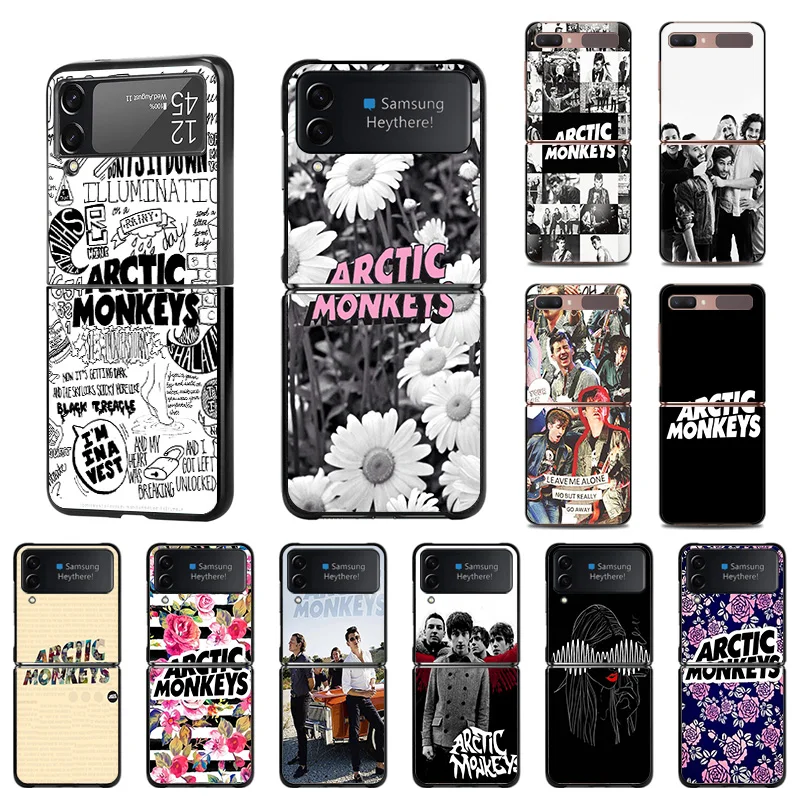 Черный чехол для телефона с защитой от падений для Samsung Galaxy Z Flip4 Flip 3 4 дюймов, Арктическая обезьяна Алекс Тернер, защитный жесткий чехол с рисунком