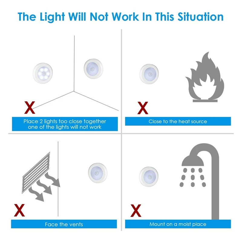 

Motion Sensor Light, Cordless Battery-Powered LED Night Light, Stick-Anywhere Closet Light Stair Lights, Wall Lights