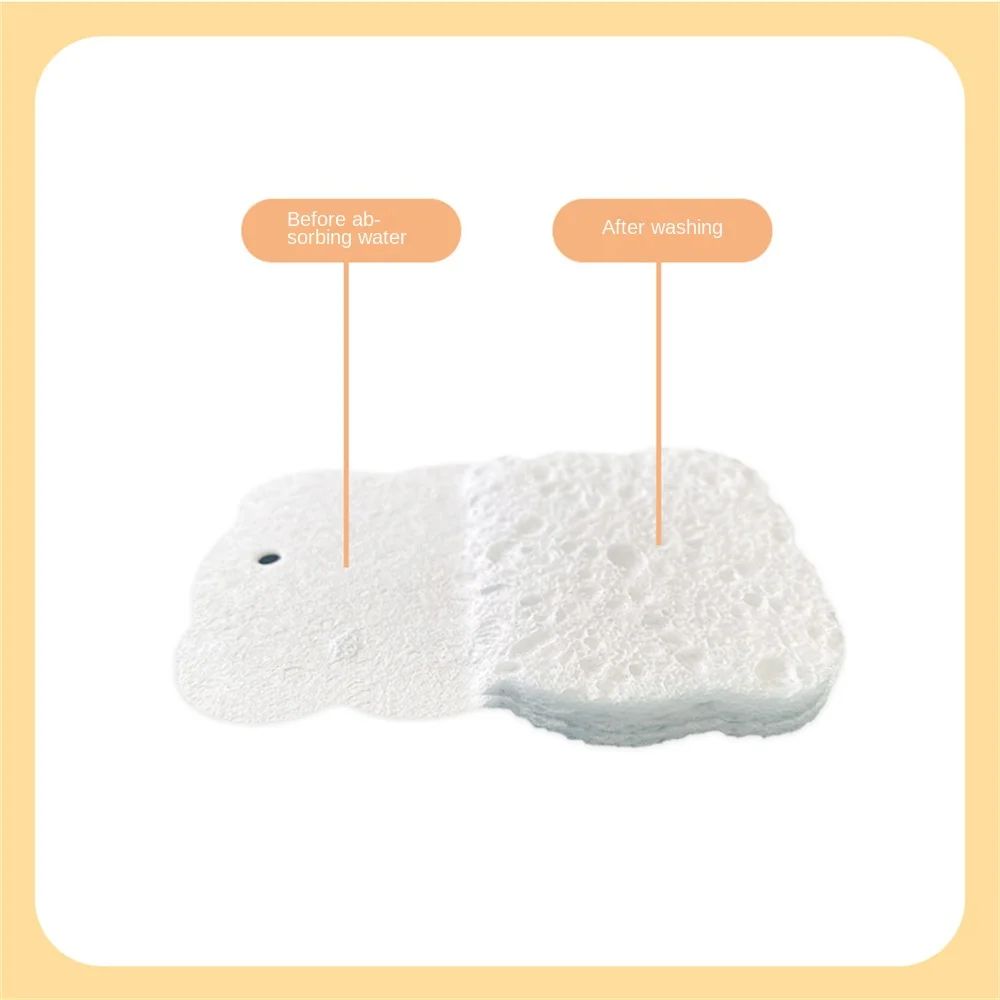 

Cartoon Kitchen Dishwashing Sponge Cleaning Sponges Double Sided Scouring Pads Compressed Wood Pulp Sponge Dishes Pot Wipe