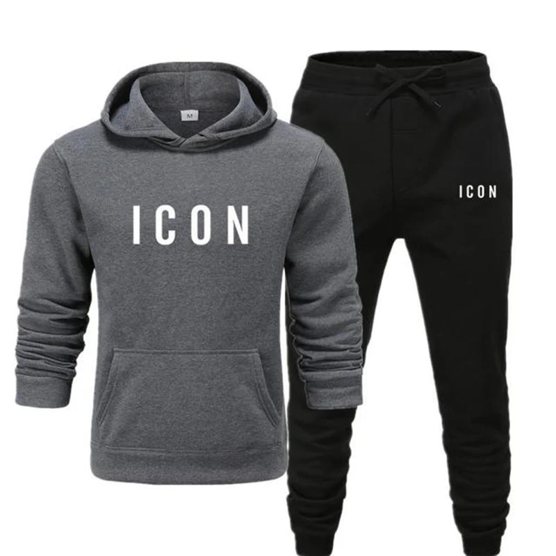 

Men's Sports Two-Piece Hooded Sweatshirt Men's Fashion Pants 2022 European And American Spring New Trend Suits