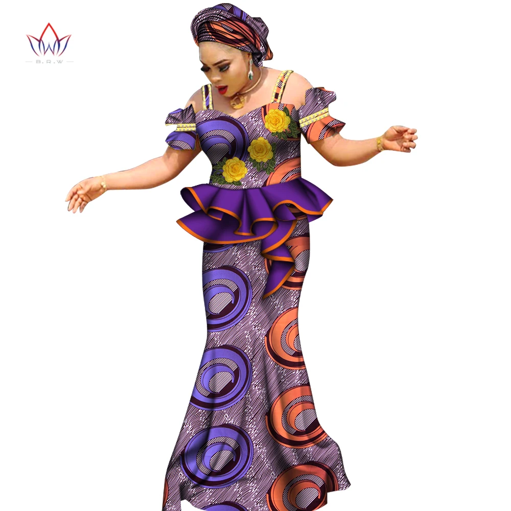 

Ankara Outfits Summer Wax Fabric Skirt Sets African Wax Print 2 Pieces Skirt Suit Traditional African Womens Clothing WY6623